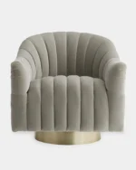 Grenoble Beige Velvet Chair