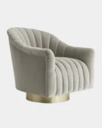 Grenoble Beige Velvet Chair - Image 3