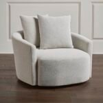 كرسي داسك كتان بيج