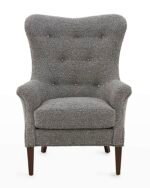 ⁦كرسي كريتاي كتان رمادي⁩ - الصورة ⁦3⁩