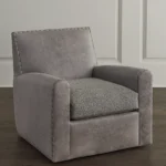 كرسي كليرمون جلد بيج