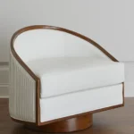 كرسي لاروشيل مخمل بيج