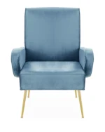 ⁦كرسي شاريته مخمل أزارق⁩ - الصورة ⁦2⁩