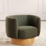 Lens Green Linen Chair