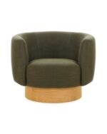 ⁦كرسي لنس كتان أخضر⁩ - الصورة ⁦3⁩