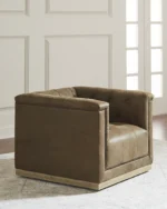 Argenteau Brown Leather Chair