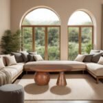 طاولة قهوة بيضاوية ليدز بتصميم فني يدوي