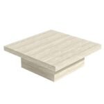 طاولة قهوة مفردة بتصميم مربع أنيق وأرجل بلوك