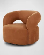 ⁦كرسي أندر مخمل بني دوار⁩ - الصورة ⁦3⁩