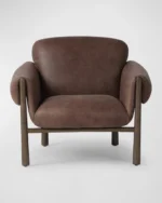 Brown Leather Lounge Chair