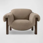 كرسي أورانج مخمل بيج