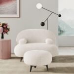 Bourgoin Chanel Beige Chair With Pouf