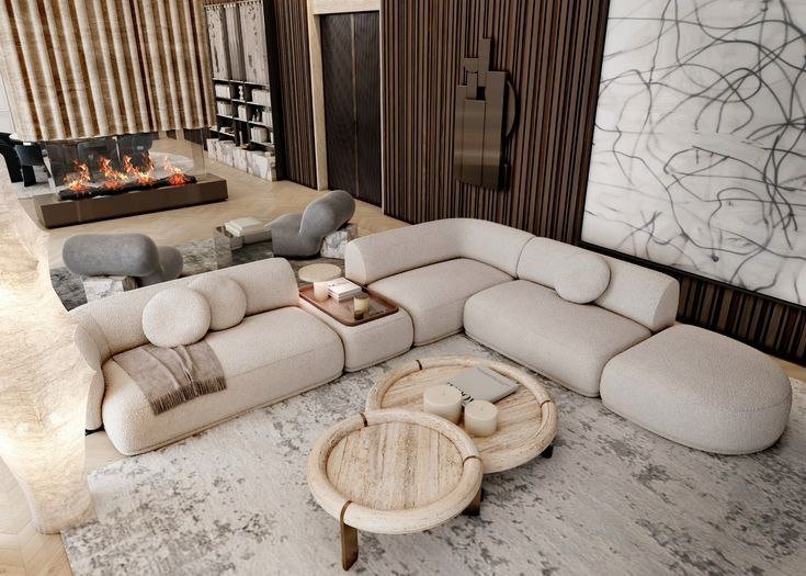 IMG_5448 كنب حرف L رانس شانيل بيج - الصورة 1