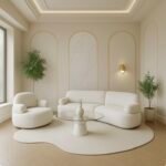 Beige Velvet Loft Sofa Sets - Image 2