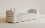 Vansen Beige Velvet Sofa