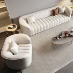 Beige Velvet Fendrang Set