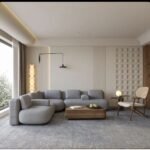 كنب حرف L كلوني شانيل رمادي