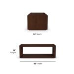 طاولة قهوة بسطح خشبي مع تصميم عصري فاخر