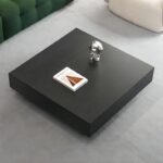 طاولة قهوة مربعة خشبية بتصميم عصري انيق