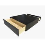 طاولة قهوة اسود كريستايل – تصميم مربع بلمسة عصرية