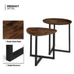 طاولات خدمة متداخلة خشب قهوة بتصميم عصري