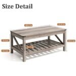 طاولة قهوة مستطيلة ارلين برف سفلي ولمسة كلاسيكية عملية