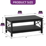 طاولة قهوة بتصميم مستطيل مع مساحة تخزين داخلية