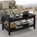 طاولة قهوة بتصميم مستطيل مع مساحة تخزين داخلية