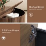 طاولة قهوة مودرن بتصميم دائري كلاسيكي مع وحدة تخزين مخفية