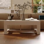 طاولة قهوة مربعة بتصميم أخدود أناقة عصرية ووظائف عملية