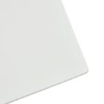 طاولة قهوة خشبية باركر بسطح أبيض لامع ورف مفتوح