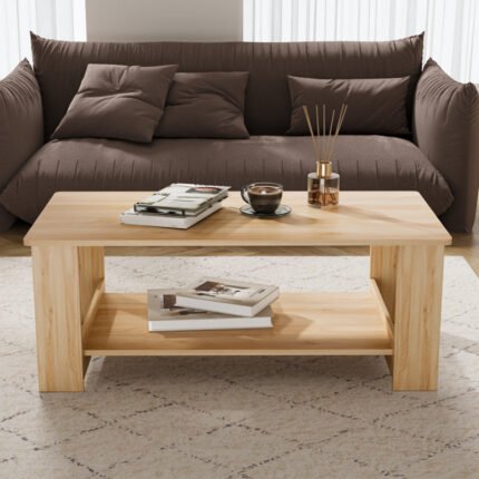 طاولة قهوة زايد خشب عصرية