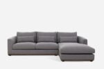 L-Shaped Sofa, Linen Trim