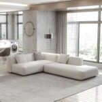 L-Shaped Trium Linen Sofa