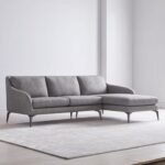 L-Shaped Sofa, Linen Color - Image 2