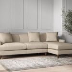 L-Shaped Sofa, Velvet