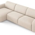 L-Shaped Tetra Linen Sofa