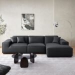 L-Shaped Sofa, Couture Leather - Image 2