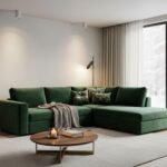 Radius L-Shaped Velvet Sofa