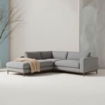 L-Shaped Sofa, Fleece Linen - Image 2
