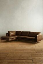 L-Shaped Medium Leather Sofa - Image 2