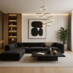 ⁦كنب حرف L فالي مخمل⁩ - الصورة ⁦2⁩