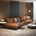 Graphic Leather Sofa
