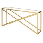 ⁦طاولة كونسول سطح زجاج وتصميم مودرن فاخر⁩ - الصورة ⁦4⁩