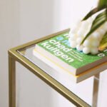 طاولة مدخل كونسول زجاج 3 أرفف وإطار معدني - Image 2