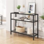 طاولة كونسول زجاج 3 أرفف وتصميم عصري