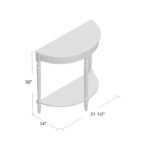 طاولة كونسول خشب نصف دائرية بتصميم كلاسيكي - Image 4