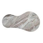 طاولة بار مرتفعة سطح رخام طبيعي وقاعدة خشب مانجو بتصميم عضوي - الصورة 5