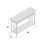 ⁦طاولة كونسول خلف الكنب درجين وتصميم شرائح جانبية⁩ - الصورة ⁦6⁩